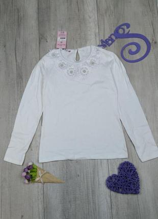 Школьная блузка для девочки matilda с длинным рукавом белая размер 152, 164 (12, 14 лет)
