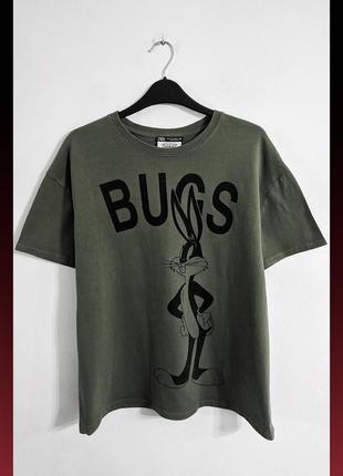 Футболка объемная zara looney tunes bugs