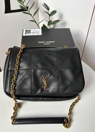 Ysl premium натуральна шкіра брендова сумка чорна преміум кожа