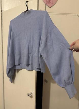 Свитер с рукавами фонарики баллоны с горлом