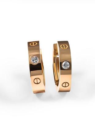 Женские золотые серьги с бриллиантами2 фото