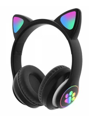 Беспроводные bluetooth наушники кошачьи ушки гарнитура с подсветкой cat headset