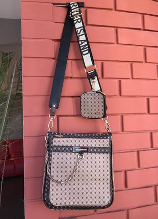 Сумка river island -еко-шкіра,крос боді
