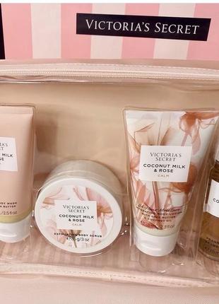 Набор coconut milk &rose victoria’s secret в косметичке