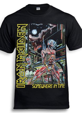 Футболка iron maiden somewhere in time метал мерч рок