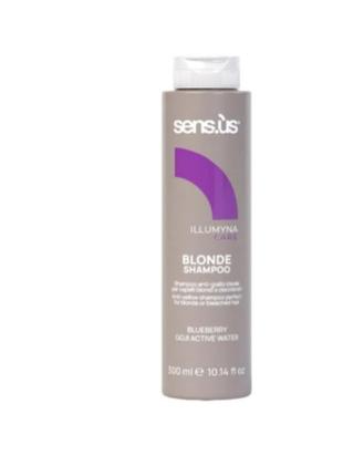 Шампунь проти жовтизни світлого волосся sens.ùs illumyna blonde shampoo