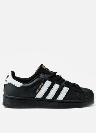 Кроссовки adidas superstar black/white
