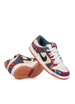 Кросівки nike sb dunk low parra multi color 2