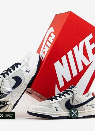 Кросівки nike sb dunk low x louis vuitton grey Walk red