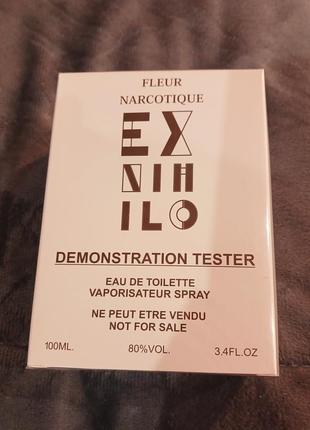 Тестер-оригинал! нишевый великолепный парфюм-унисекс ex nihilo fleur narcotique 100ml  в три раза дешевле!!!в единственном экземпляре!!!