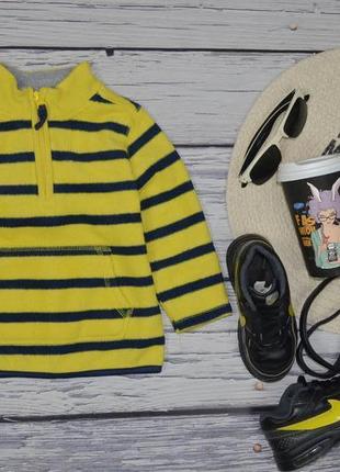 1-2 года фирменная кофточка кофта флисовая флиска полоска old navy олд неви