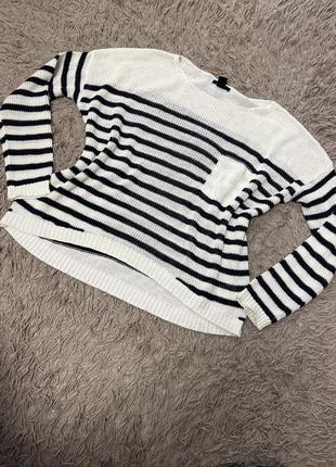 Светр кофта в лінію h&m оверсайз светр