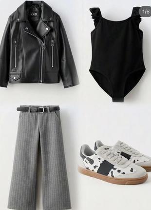 Новинка! стильная кожаная куртка-косуха zara. испания.