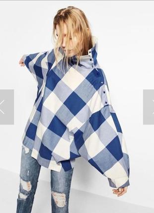 🥰 оверсайз рубашка zara в клетку