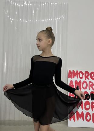 Купальник с сеткой+юбка хитон на запах