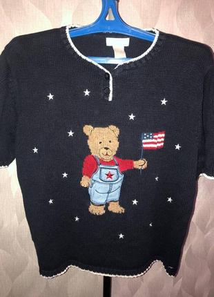 Свитер безрукавка с мишкой christopher & banks