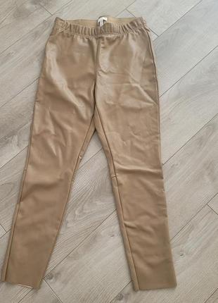 Лосины из эко кожи утепленные