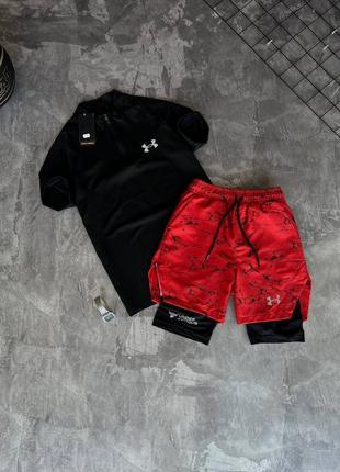 Мужской спортивный комплект компрессионной одежды under armour и adidas