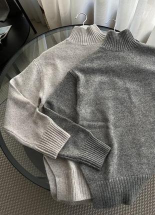 Новий подовжений сірий светр h&m 2