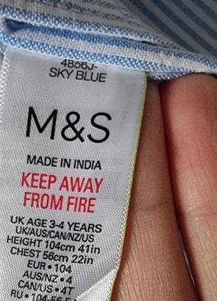 Святкова сорочка m&s 3-4р., нова 5