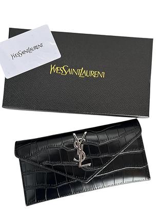 Кошелек женский из эко кожи китай кошелек черный серебро с коробкой кошелек искусственная кожа кошелек экокожа портмоне yves saint laurent юсл ивселеран