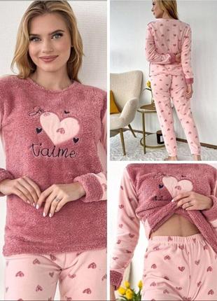 Піжамка жіноча фліс з махрою софт