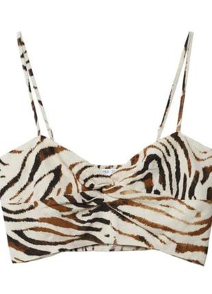 Топ stradivarius зебра котоновый топ страдивариус