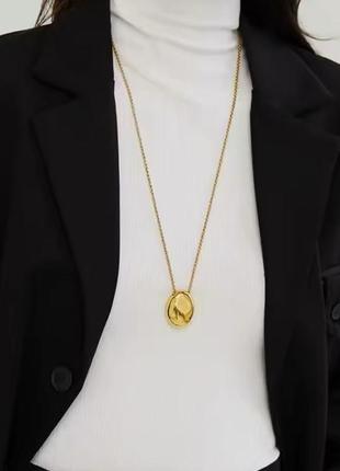 Кулон нержавіюча сталь тренд підвіска золотиста