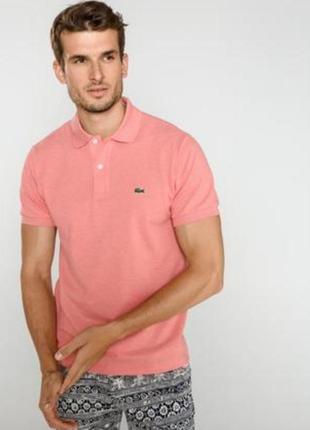 Футболка поло из чистого хлопка. lacoste. оригинал