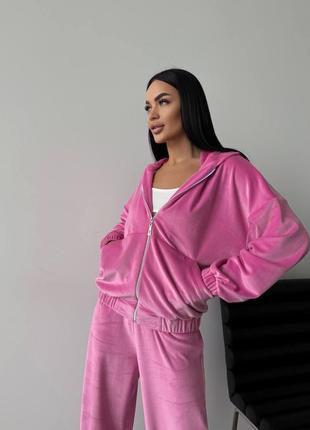 Жіночий спортивний велюровий костюм