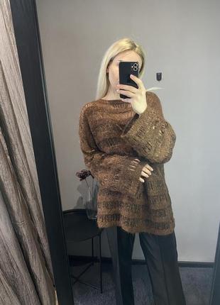 Свитер-паутинка/италийский свитер/оверсайз свитер