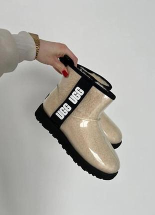 Ugg classic clear mini natural жіночі угги уггі