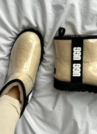 Ugg classic clear mini natural жіночі угги уггі
