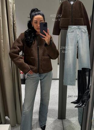 Курточка с мехом zara, куртка зара, кожух, дубленка