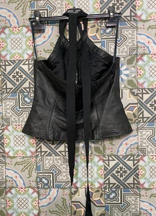 Кожаный топ корсет h&m5 фото