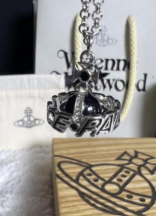 Vivienne westwood x palace 10mm black orb necklace кулон цепочка вивьен вествуд