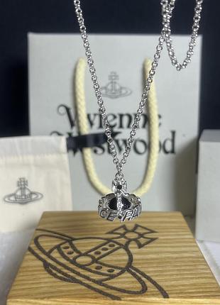 Vivienne westwood x palace 10mm black orb necklace кулон цепочка вивьен вествуд