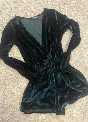 Велюровый ромпер missguided
