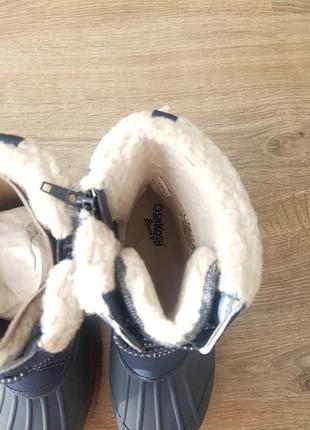 Брендовые теплые сапоги ботинки для мальчика oshkosh (сша)3 фото