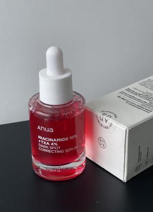 Сыворотка от anua dark spot correcting serum 10% niacinamide + 4% tranexamic acid