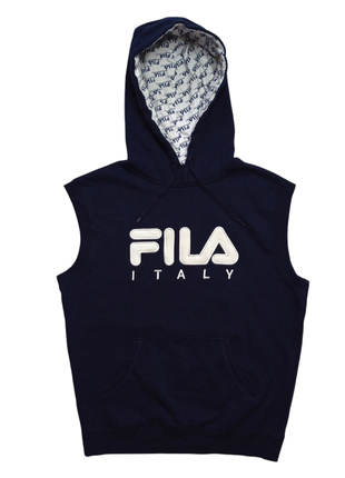 Жилетка з капюшоном fila italy безрукавка худі толстовка