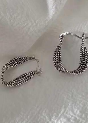 Серебряные серьги винтажные 925