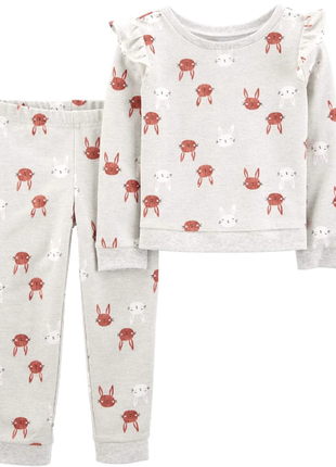 Carters костюм комплект двойка кофта и штанs картерс реглан зайка