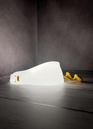 Силиконовый ночник гуся, детский ночник гуся