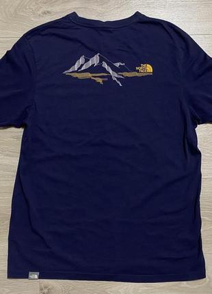 Футболка the north face чоловіча спортивна темно синя