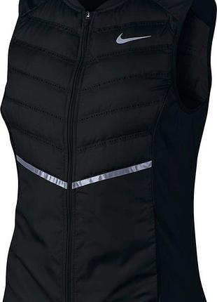 Nike aeroloft puffer running женская ультралегкая утепленная жилетка безрукавка для занятий спортом