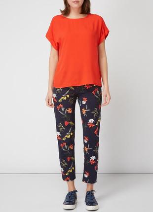 Джинсы штаны яркие цветочный принт s oliver