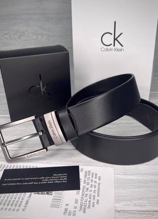 Мужской кожаный пояс calvin klein
