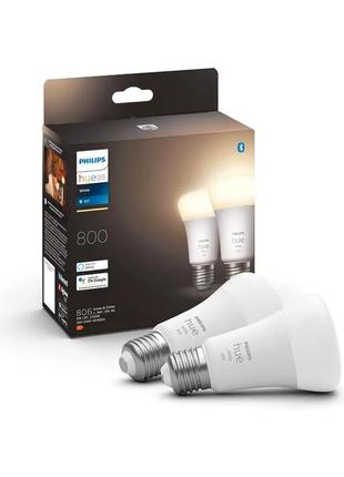 Умная лампочка philips hue white 800 (e27) 9w 2700k