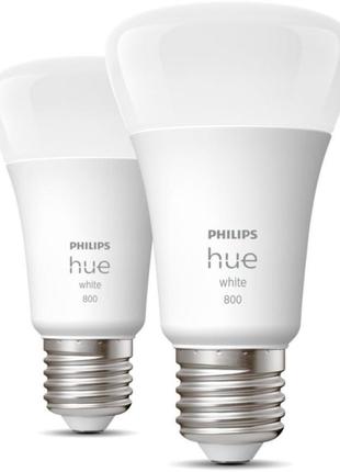 Умная лампочка philips hue white 800 (e27) 9w 2700k